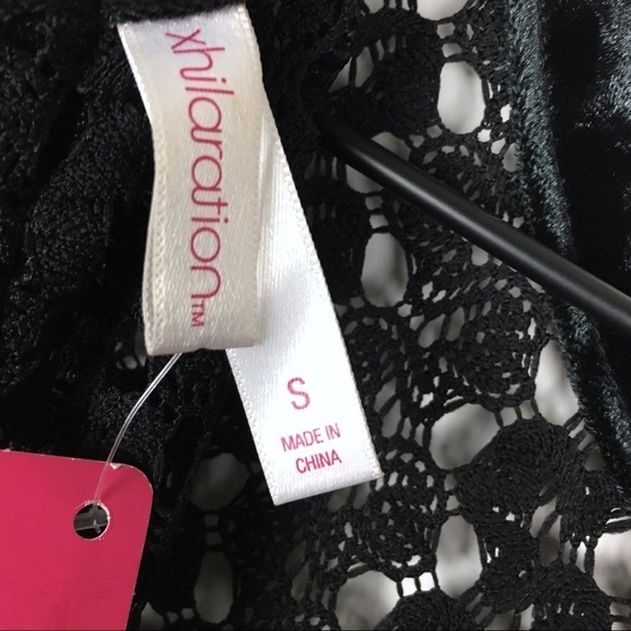 XHILARATION Dress Velvet Crochet Long Sleeve Whimsigoth Dark Academia Small NWT - Picture 8 of 11